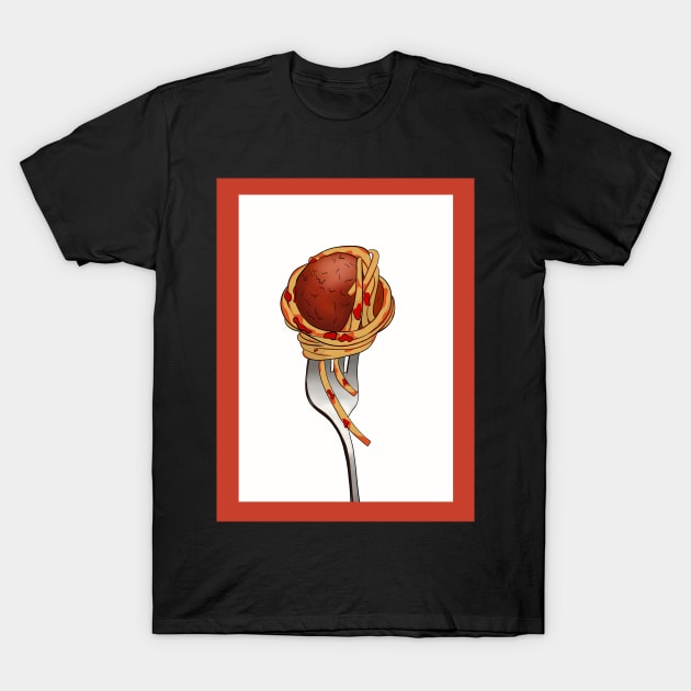 Moms spaghetti kitchen wall art T-Shirt by Holailustra